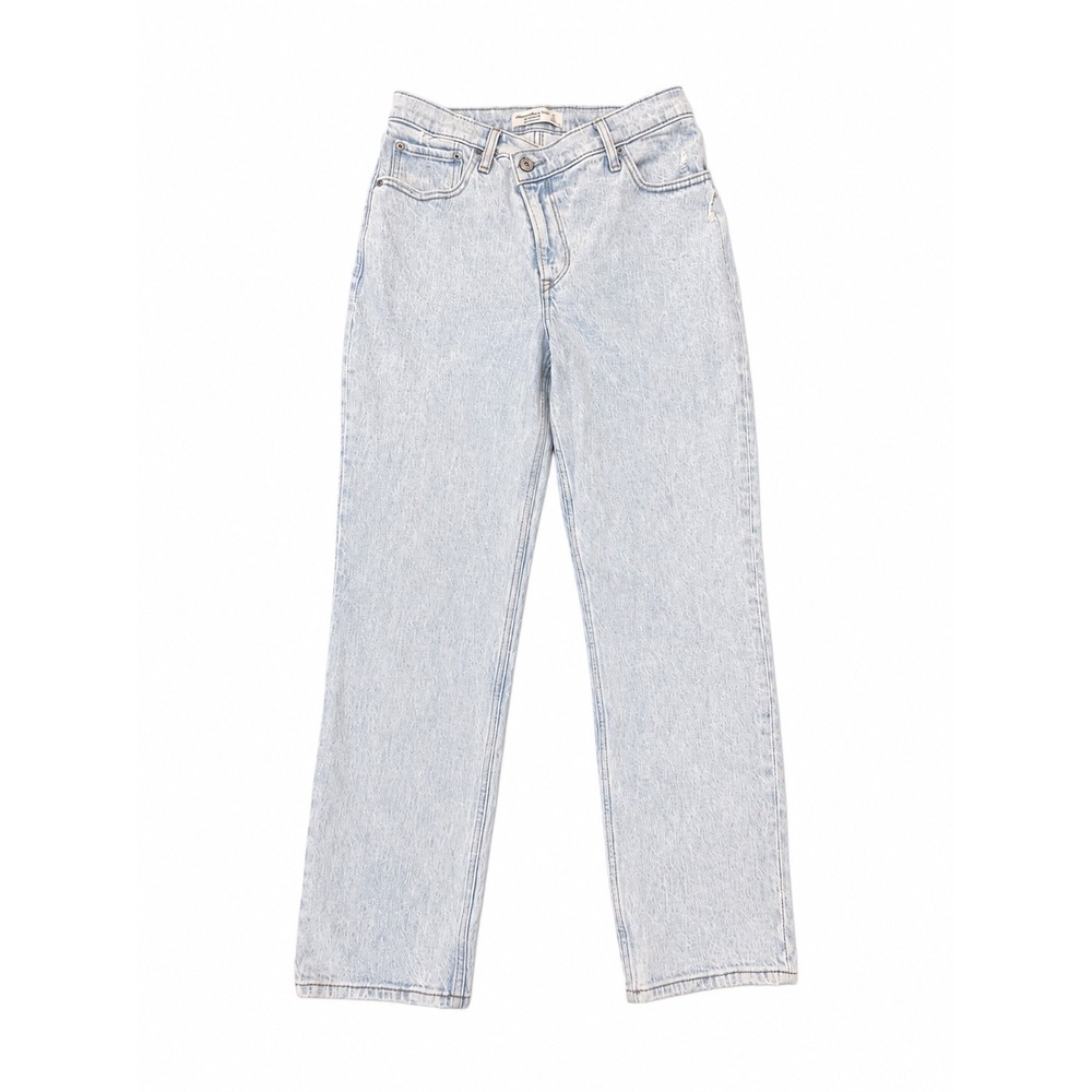 Abercrombie & Fitch 90s‎ Ultra High Rise Straight Jeans Light Wash Size 27